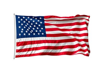 Obraz premium United State of America map flag isolated on the white background.