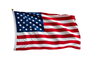 Fototapeta premium United State of America map flag isolated on the white background.