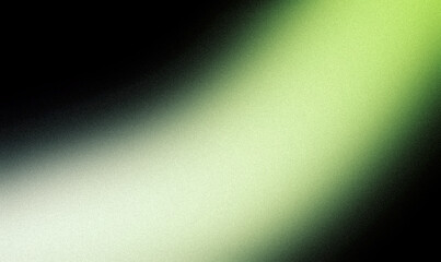 Dark glowing color wave grainy gradient background. Abstract green white gray color noisy gradient vibrant color flow on dark, wave shaped, website header design, poster, banner, cover