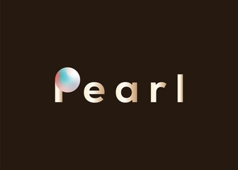 Creative and minimal pearl logo design. Modern colorful pearl logo