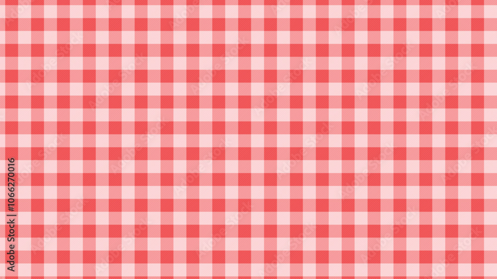 Poster gingham checkered red plaid square background grid seamless pattern