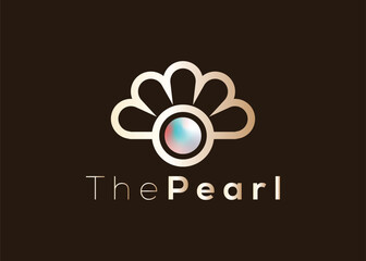 Creative and minimal pearl logo design. Modern colorful pearl logo