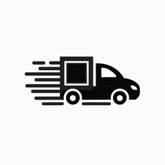 Fototapeta premium Car sillhouette logo with white background