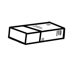 Illustration of School Items - eraser