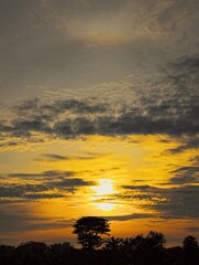 sunset in the mountains