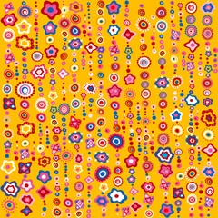 Abstract seamless pattern with colourful circles and dots.eps