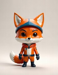 Obraz premium Picture Chibi superhero fox, high quality