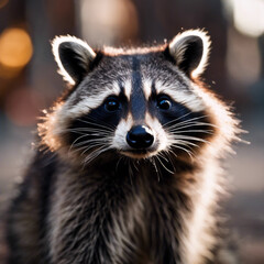 Raccoon Photograph Closeup