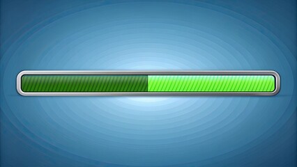 Progress concept illustrated with a loading bar filling up slowly, Change, progress, loading, bar