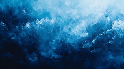 Fototapeta premium Abstract Blue and White Acrylic Paint Texture