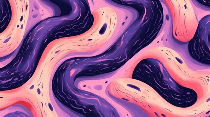 Naklejka premium Vibrant purple and pink abstract pattern, a modern design for backgrounds digital art