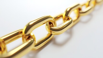 Fototapeta premium Steel chain on white background
