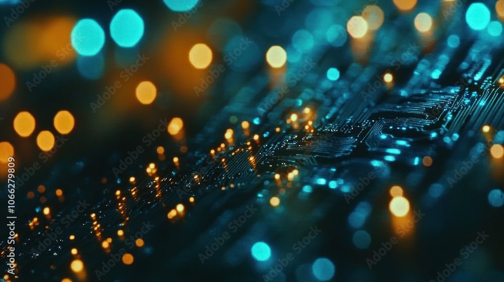 Poster circuitry with bokeh lights
