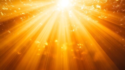 Golden Rays of Sunlight Shining Through Water