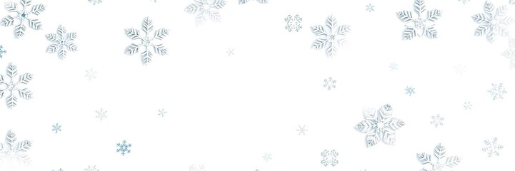 Delicate snowflake pattern on white background with intricate details and crystal formations, wintry scene, sparkling