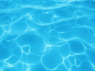 Obraz premium Gentle ocean waves on a blue water drop background, water droplets, serene beach scene