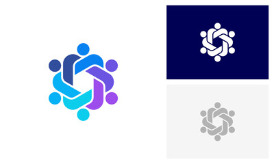 Community logo, teamwork logo design