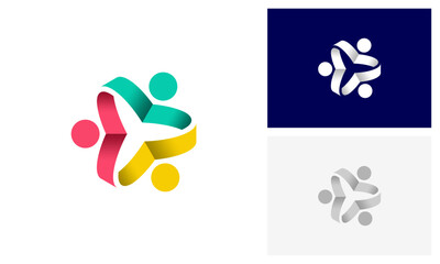 Community logo, teamwork logo design