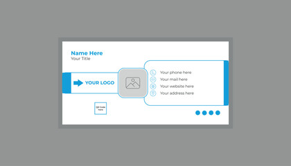 Fototapeta premium Minimalistic Email Signature Design in Illustrator EPs