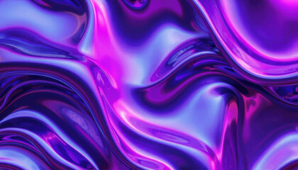 Obraz premium vibrant, flowing texture in shades of purple and blue, creating mesmerizing visual effect. smooth waves evoke sense of fluidity and depth