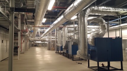 Industrial HVAC airflow optimization, with a focus on reducing dust and improving indoor air quality.