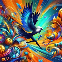 Obraz premium a vibrant graphic art piece happy thanksgiving
