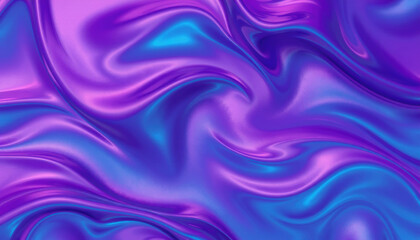 Obraz premium Sleek purple and blue fabric texture with smooth, flowing waves creates vibrant and dynamic visual. Perfect for backgrounds or artistic designs