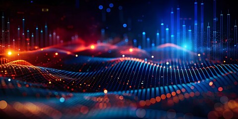 Digital Background for Tech, AI, Data, and Audio Visualizations