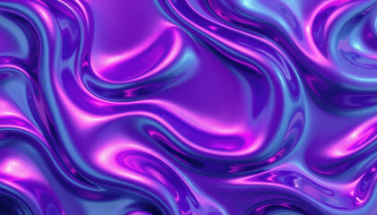 Obraz premium vibrant, flowing texture in shades of purple and blue, creating mesmerizing visual effect. smooth, glossy surface reflects light beautifully, enhancing its dynamic appearance