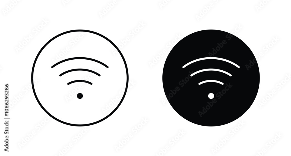 Poster wifi icon set vector. wireless symbol icon vector