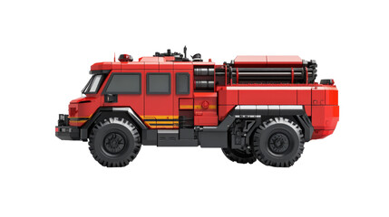Modern fire truck isolated. PNG