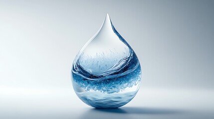 Obraz premium Discover the serenity of water in a captivating drop