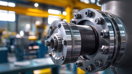 Obraz premium Pump seal housing with robust sealing components, optimized for industrial-grade reliability and safety.