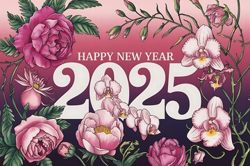 Poster Design Happy New Year 2025