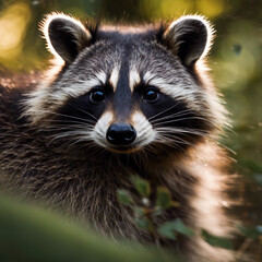 Fototapeta premium Raccoon Photograph Closeup