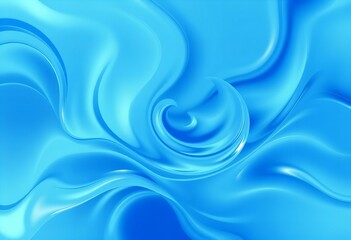 Swirling shapes in crisp and clean icy blues.