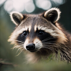Raccoon Photograph Closeup