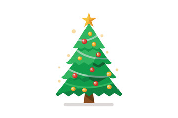 Christmas tree vector illustration, Christmas tree vector 