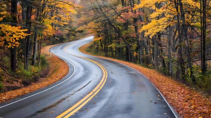 Fototapeta premium Colorful autumn landscape in the forest