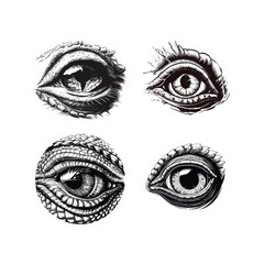 Fototapeta premium Dragon eye logo design vector