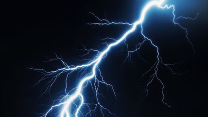 Electric Night, vivid lightning bolt illuminates a dark sky with bright, jagged energy.