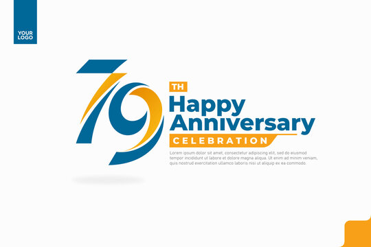 Number 79 logo icon design, 79th birthday logo number, anniversary 79