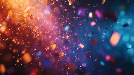 Fototapeta premium Abstract Background with Confetti and Glitter