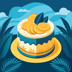  Exotic Coconut Cake with Fluffy Coconut Cream and Toasted Coconut Flake