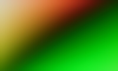 Abstract blurred background image of green, red, yellow colors gradient used as an illustration. Designing posters or advertisements.