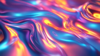 Fototapeta premium Abstract Swirling Liquid with Iridescent Colors