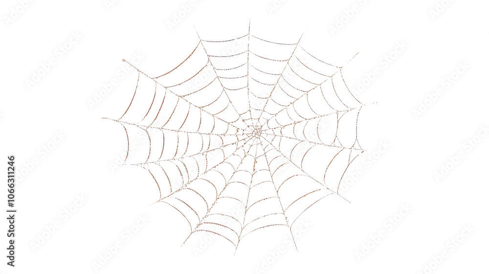 Aufkleber a delicate spider web illuminated against a transparent background, showcasing intricate patterns an