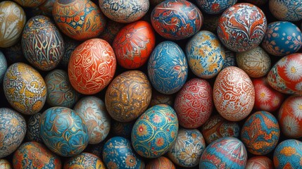 A Collection of Intricately Decorated Easter Eggs