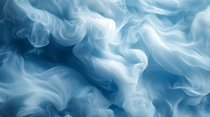 Obraz premium Abstract Blue and White Fabric Swirls