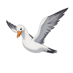 Obraz premium Embrace the freedom of flight with nature s graceful avian companions, digital illustration of whimsical animal character concept.